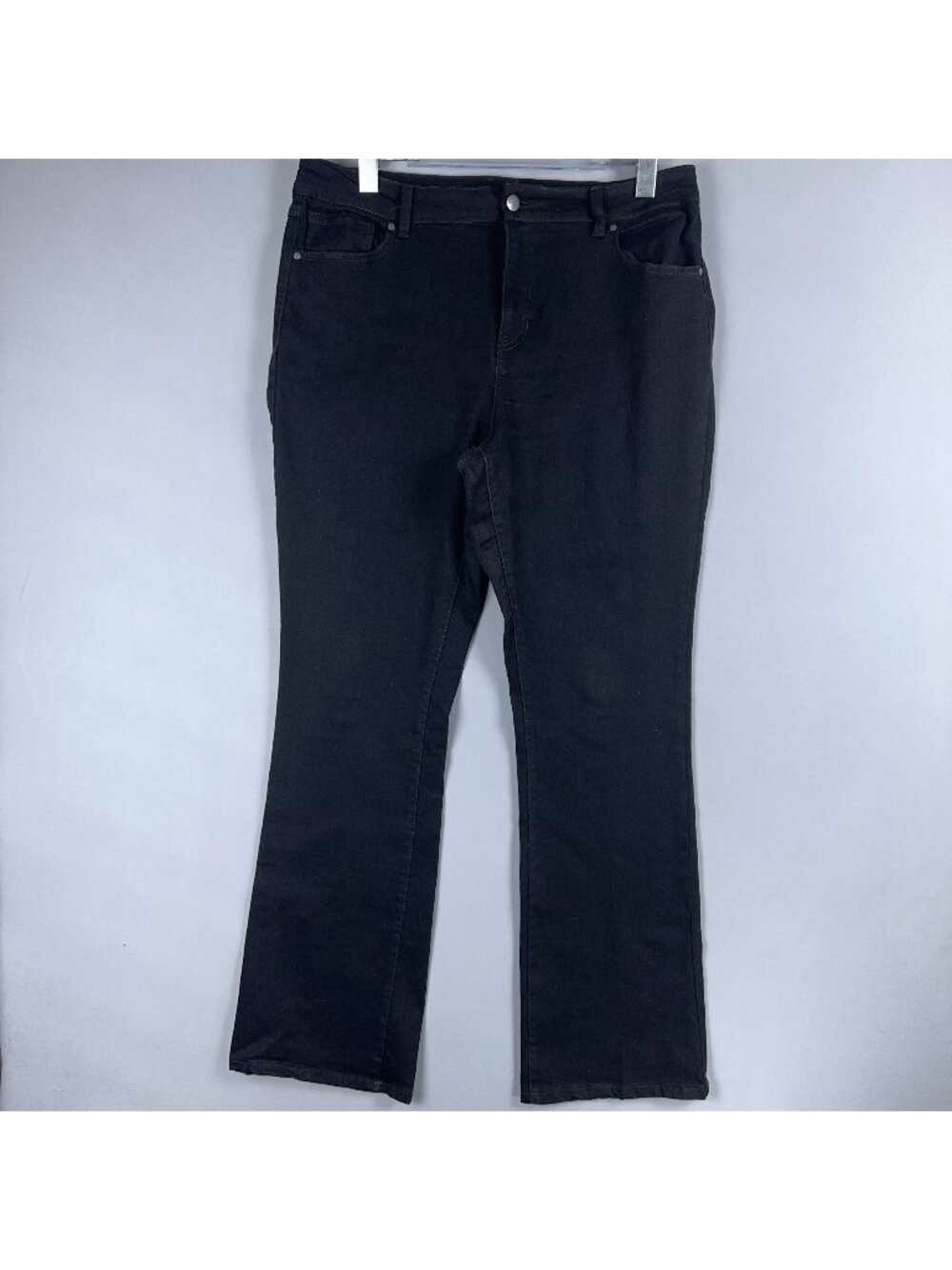 D.Jeans Size 14 Bootcut Black Dark Wash High Rise